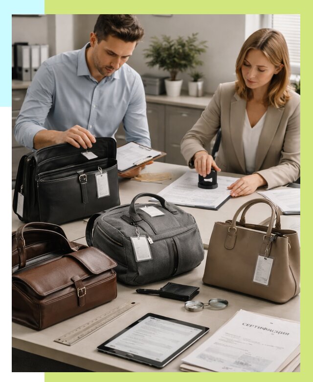 Сертификация сумок в Биробиджане от 7604 руб. | Алешин-Брб