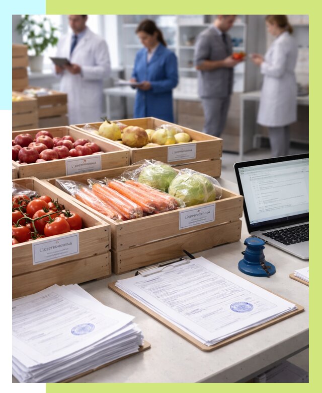 Сертификация овощей и фруктов в Биробиджане от 8617 р. | Алешин-Брб