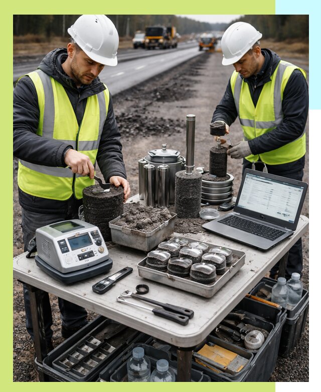 Сертификация асфальта: испытания и подтверждение в Биробиджане