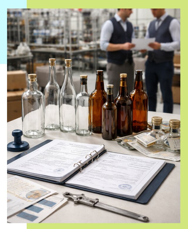 Сертификация стеклянных бутылок в Биробиджане от 25345 р. | Алешин-Брб