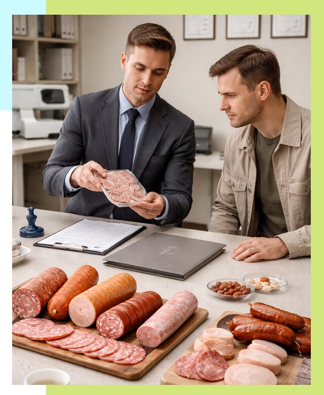 Сертификация колбасных изделий в Биробиджане от 7604 р. | Алешин-Брб