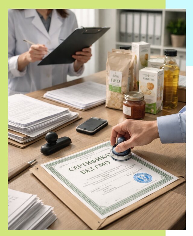 Получение сертификата Без ГМО для продукции в Биробиджане